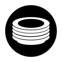 spoon and fork plate icon illustration symbol design vector