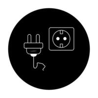 electrical terminal plug icon illustration symbol design vector