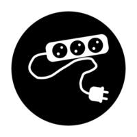 electrical terminal plug icon illustration symbol design vector