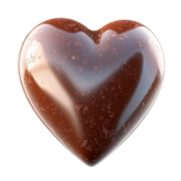 Heart-Shaped Chocolate Bar with Glossy Texture png