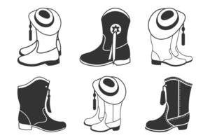 Drill Team Marching Band Majorette Boots File, Silhouette. vector