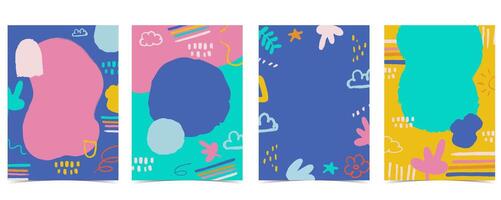 shape kid background with colorful vector