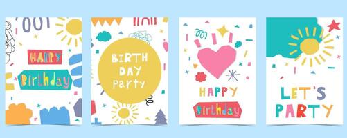 shape paper cut out background with circle and heart vector