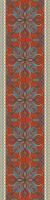 Mandala fabric brush Vertical for the edge of the orange carpet. vector