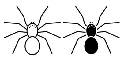 Linear icon. Eight-legged poisonous spider. Dangerous insect pests. Simple black and white isolated on white background vector