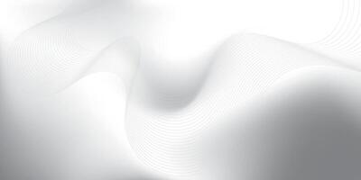 Abstract white and gray color, modern design stripes background with curve lines, wavy pattern. illustration. vector