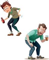 Drunk shaky stable person- vector