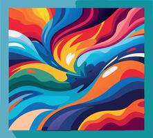 Abstract colorful background design with organic and geometric shapes vector