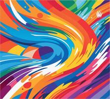 Abstract colorful background design with organic and geometric shapes vector