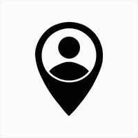 Location and Map Pin Icon Design on White Background vector