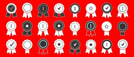Certificate badge icon. Premium quality. Seal stamp. Achievement badge. Profile Verification. Quality mark. check mark. Approval sign. Task done. Project completed vector