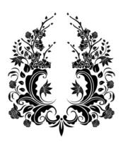Vntage floral border. Floral ornament. decorative frame. Medieval border illustration. vector