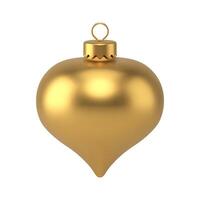 Luxury expensive Christmas tree decorative toy drop symbol with loop realistic 3d vector