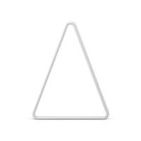 Realistic simple glossy triangle shape symbol traditional Christmas tree decorative design vector