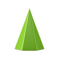 Minimalist Christmas tree cone shape unique decorative design for interior decorative 3d isometric vector
