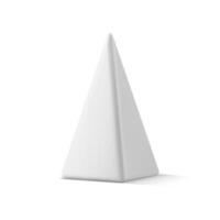Minimalist shiny glass isometric pyramid elegant shape magic crystal realistic 3d template vector
