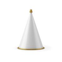Tenderness minimalist fir tree abstract minimalist decorative design cone shape golden bauble top vector