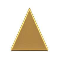 Realistic luxury golden triangle pyramid shape Christmas tree toy design 3d template vector