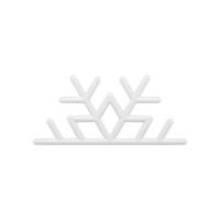 Abstract classic snowflake half decorative ornamental Christmas tree toy 3d realistic design vector