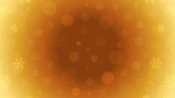 Bright yellow Christmas winter gradient background with snowflakes 3d design realistic vector