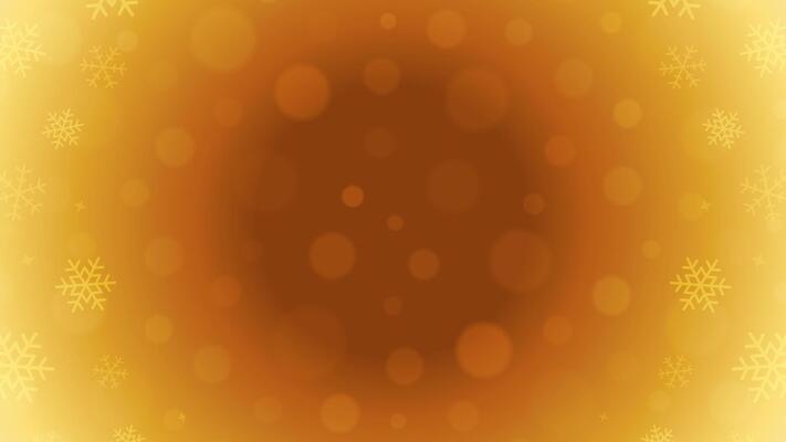 Bright yellow Christmas winter gradient background with snowflakes 3d design realistic
