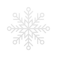 Frozen white snowflake template realistic design illustration. Elegant Christmas tree vector