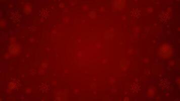 Red festive Christmas background snowflakes glow bokeh 3d design realistic illustration vector