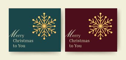 Luxury Merry Christmas social media post with snowflake design template set realistic vector