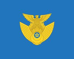 Top view of flag Air Self Defense Force, Japan. Japanese no flagpole. Plane layout, design. Flag background vector