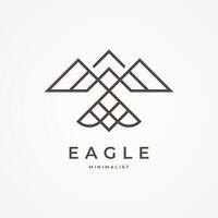 Eagle Logo Design, modern bird line style logo design, flat design logo template element, illustration vector