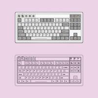 Computer keybord design and icon illustration vector