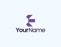 E letter with arrow combination abstract logo design vector