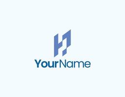 Letter H with 7 combination abstract minimalist logo design vector