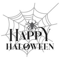 Happy haloween pumpkin zombie bats text sign design laser cut vector