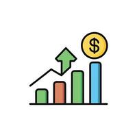 statistics growth graph vector