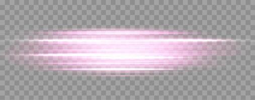 Velocity light neon flow, zoom in motion effect, pink glow speed lines, colorful light trails, stripes. vector