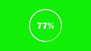 Loading Circle progress bar animation green screen background 4k video