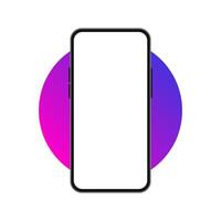 Smartphone Device Round Gradient Mockup vector