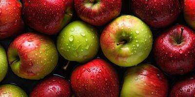 Background texture apples fruit top view scene surface pattern photo