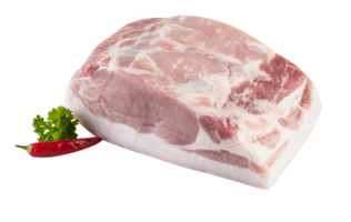 Fresh pork belly with fresh red chili png