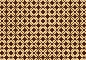 Batik kawung simple in brown color and dark brown background. Suitable for fashion design elements. vector