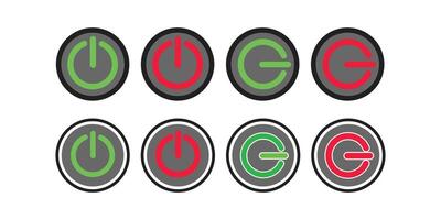 On off button illustration isolated on white background for design elements. vector