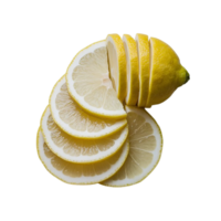 sliced lemon on transparent background png