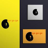 Logo icon creative modern design number 9 simple monologue eps 10 vector