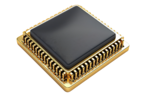 CPU processor isolated on transparent background. png