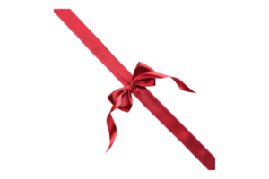 Red diagonal ribbon isolated on transparent background. png