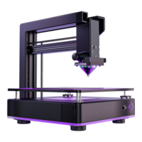 Metal 3D printer isolated on transparent background. png