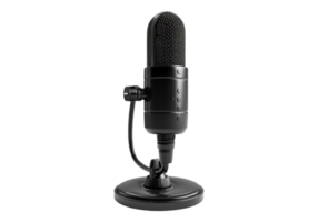 Podcast mic isolated on transparent background. png