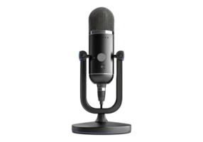 Podcast mic isolated on transparent background. png