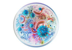 visualização do microbiologia ciclo isolado em transparente fundo. png